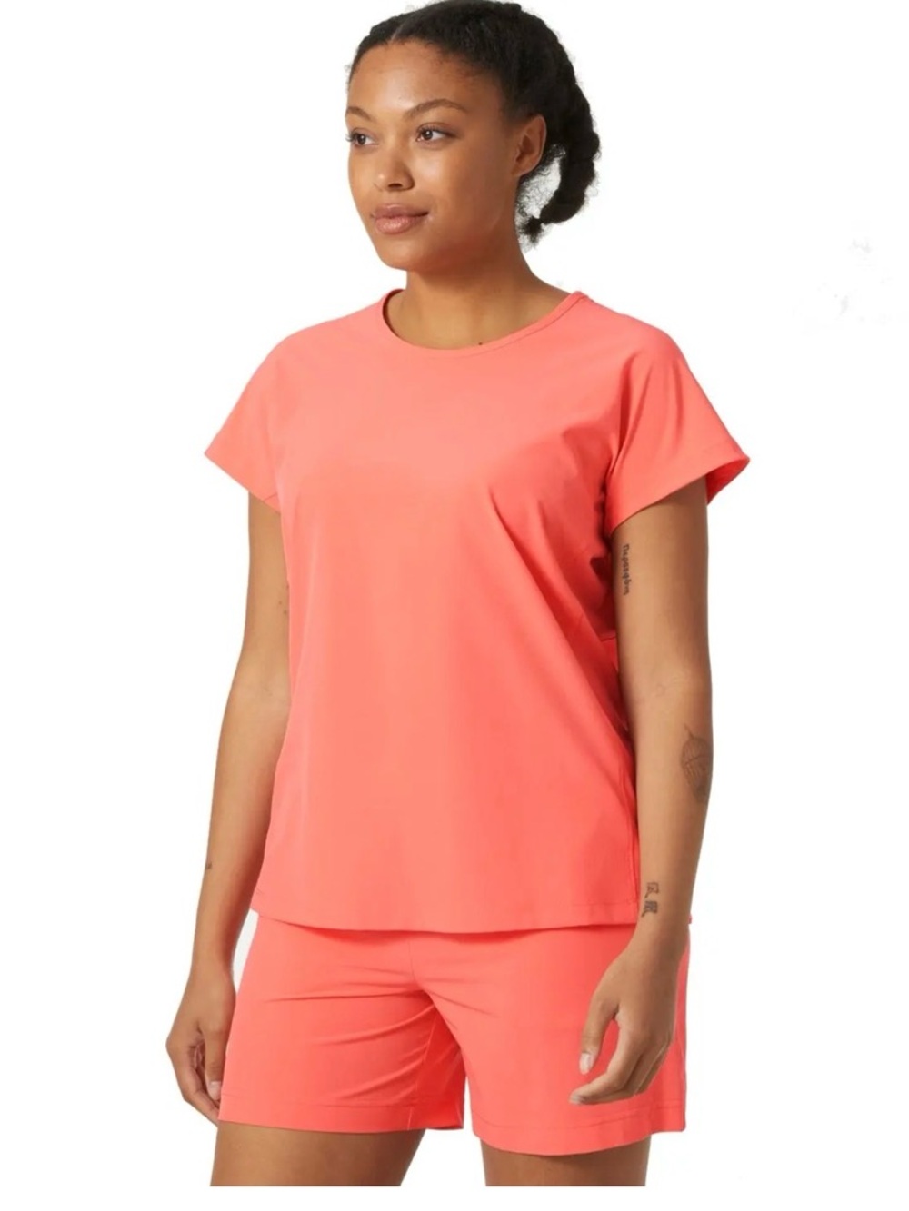 Helly Hansen Thalia Summer Athletic Outdoor Tee Top Short Sleeve XL Peach